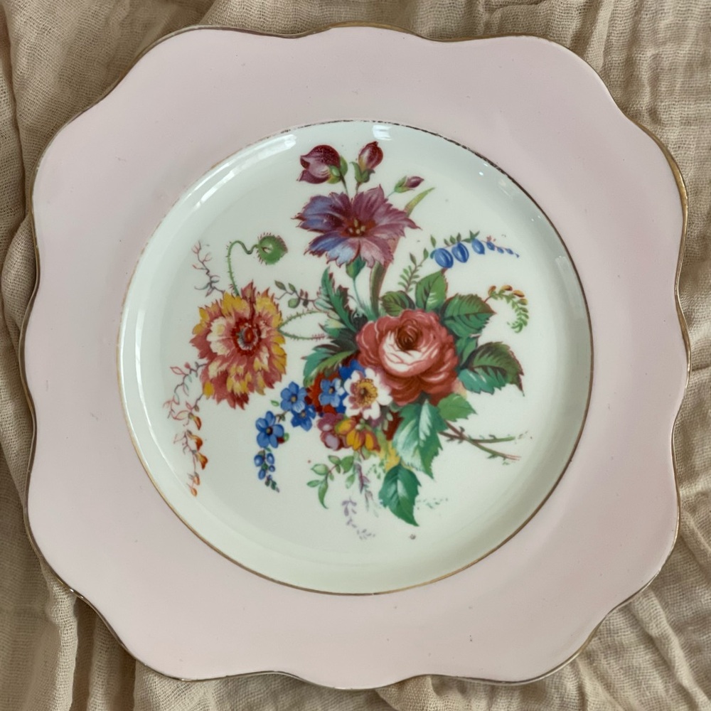 Vintage  1940s Colclough Bone China Plate, Made in Longton, England - Set of 3